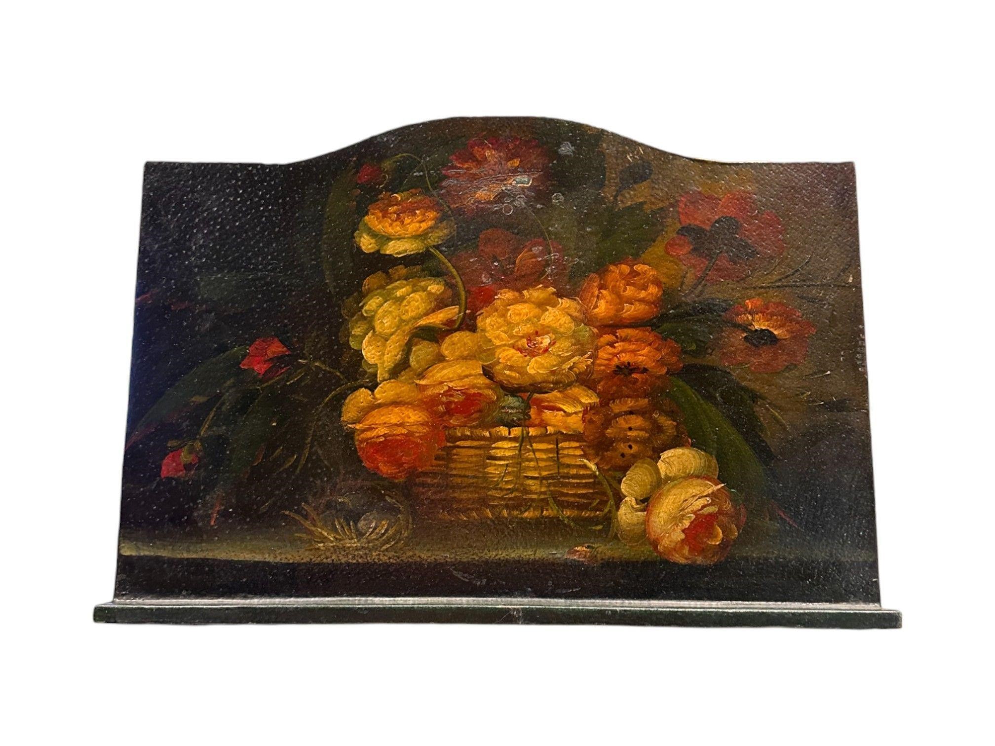Hand Painted Floral Book Easel