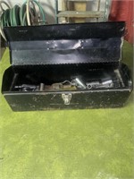 Toolbox with sockets and pipe wrench