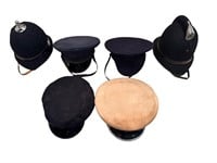 (6) Vintage Police & Military Hats