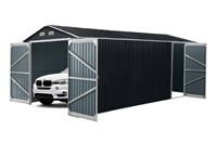 13' x 20' Metal Garage Shed w/Double Front Doors