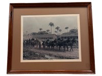 Framed Fort Brown 1846 Print Wall Art Piece