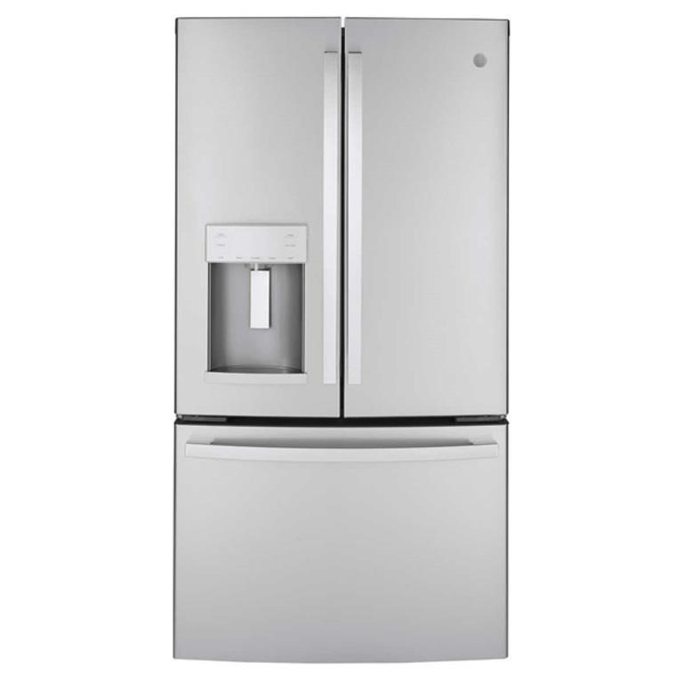 GE 22 Cu Ft French Door Refrigerator, Cntr Depth