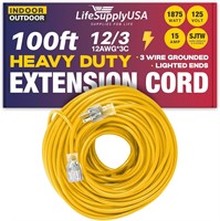 $118 (75ft) Extension Cord 12/3 SJTW
