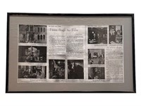 Framed 1966 News Paper Copy Wall Art Piece