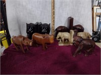 Mixed Lot of Elephant Book Ends & Figuirnes