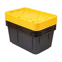 Greenmade 27 Gal Storage Bin w/Lid 4- PK