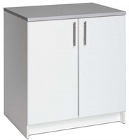 Wood Freestanding Garage Cabinet in White