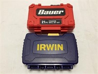 Irwin and Bauer Drill Bits in Cases