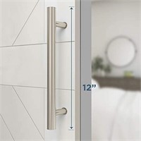 12 " Madison Barn Door Pull in Satin Nickel -Pair