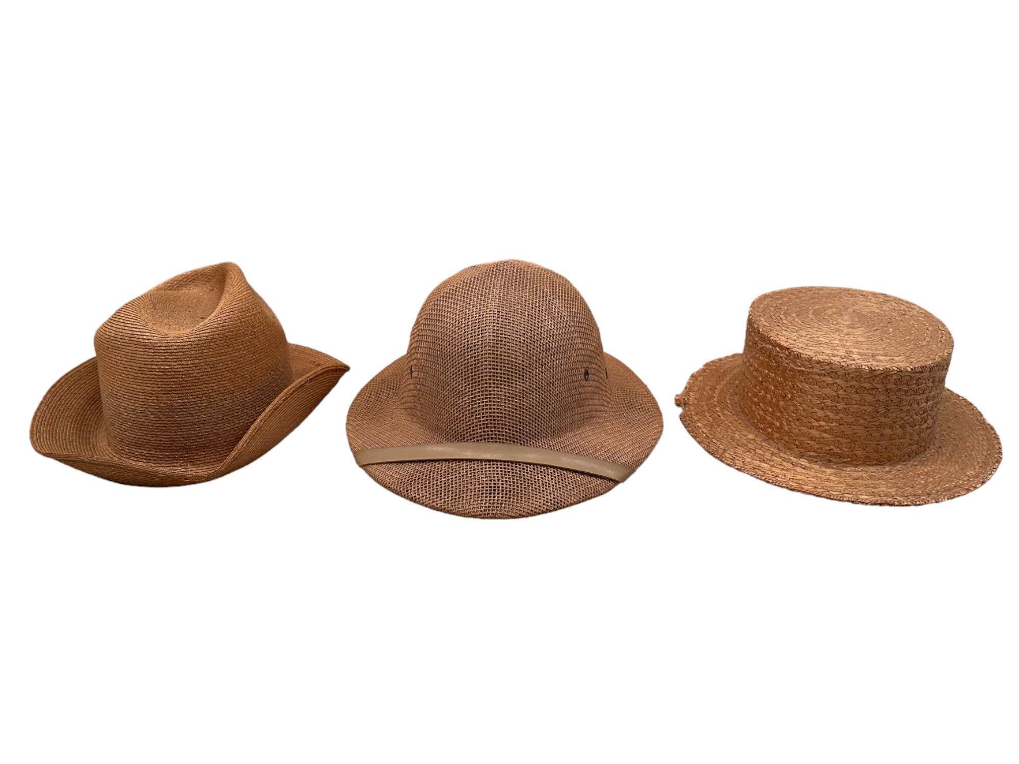 (3) Vintage Straw Hats