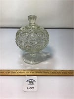 L E SMITH VINTAGE MOON & STARS CLEAR GLASS SMALL