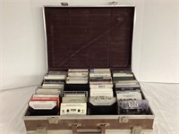 Cassette Tape Carry Case with Cassettes