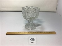 L E SMITH VINTAGE MOON & STARS CLEAR GLASS SMALL