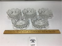 L E SMITH VINTAGE MOON & STARS CLEAR GLASS BERRY