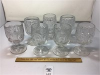 L E SMITH VINTAGE MOON & STARS CLEAR GLASS WATER