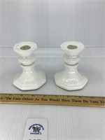 MILK GLASS 4 INCH CANDLE HOLDERS