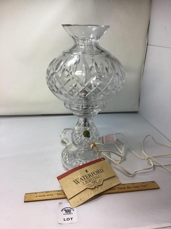WATERFORD CRYSTAL ELECTRIC LAMP 14 inches tall