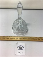 L E SMITH VINTAGE MOON & STARS CLEAR GLASS BELL