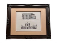 Framed Architectural Wall Art Piece