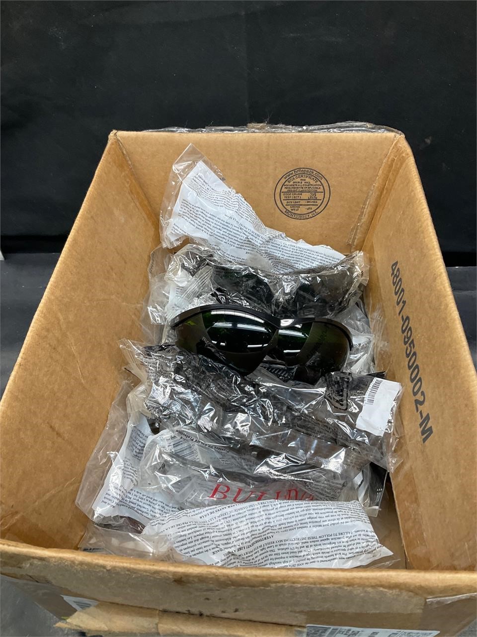 Box of safety glasses