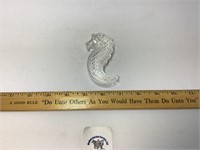 WATERFORD CRYSTAL GLASS SEAHORSE PAPERWEIGHT