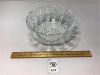 LEADED CUT GLASS CRYSTAL 8 “ SERVING BOWL