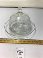 MERCARI COVERED BUTTER DISH  CHIPPED ON BOTTOM