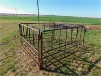 shop built bale feeder