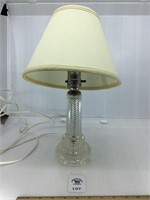 VINTAGE  GLASS TABLE LAMP