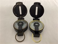 Two Engineer Lensatic Compasses