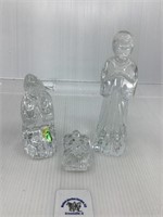 WATERFORD CRYSTAL 3 PIECE NATIVITY SET