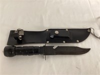 Compass Hunting Knife with Sheath