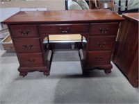 Vintage Solid Wood 7 Drawer Desk