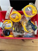 Crate Full of Fishing Supplies