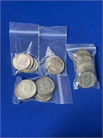 (36) 1966, 1967, 1968 JFK 1/2 Dollars