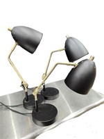 Set of 3 Black Adjustable Desk Lamps