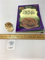 HARMONY KINGDOM  TOAD PIN AND BOOK