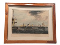 Framed Nautical Ships Wall Art Piece