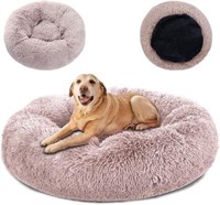 36"x36" Fake Fur Dog/Cat Bed -Beige