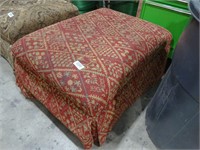 Red & Gold 32" Wide Upholstered Footrest
