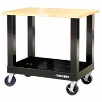 Husky 36" Wood Top Rolling Workbench