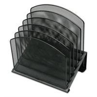Safco Blk Metal File Sorter - 5 slot