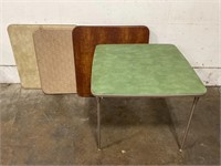 4 Folding Card Tables