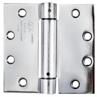 4.5" x 4.5" Brushed Chrome Squared Hinges