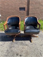 2-Antique B. L. Marble Executive Office Chairs