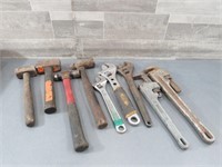 14" & 18" ALUMINUM PIPE WRENCHES / HAMMERS