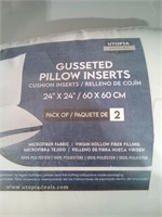 2pk 24x24 Gusseted Pillow Inserts
