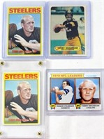 (4) TERRY BRADSHAW FOOTBALL CARDS