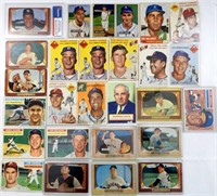 (27) 1951-1956 BASEBALL CARD LOT