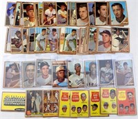 (67) 1962 TOPPS BASEBALL CARDS w/STARS